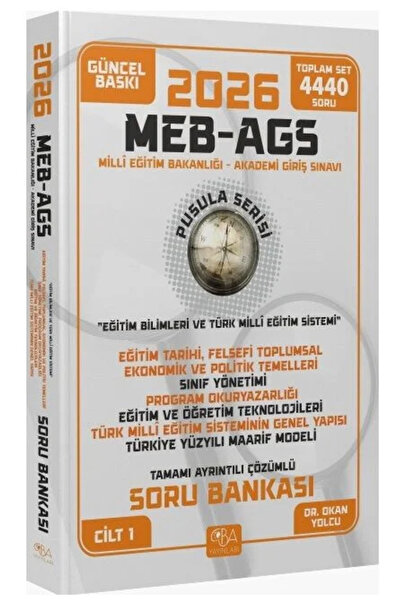 CBA Akademi CBA Yayınları 2026 MEB-AGS Eğitim Bilimleri Eğitim Temelleri-Sını...