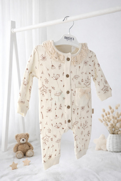 ASİLA Kaşkorse Dantelli Kız Bebek Tulum