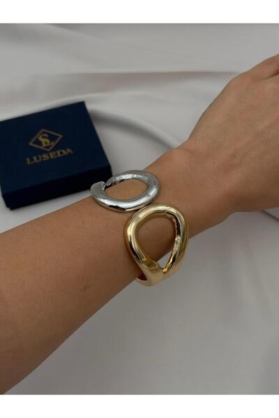 Luseda سوار بيضاوي الشكل بلونين