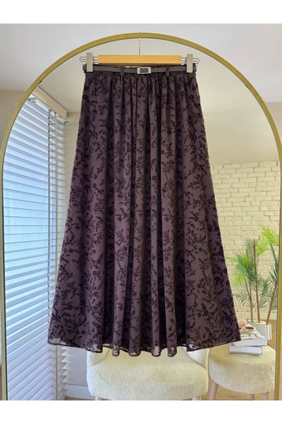 ZARERA KUMAŞ FLOK BASKI TÜL ETEK