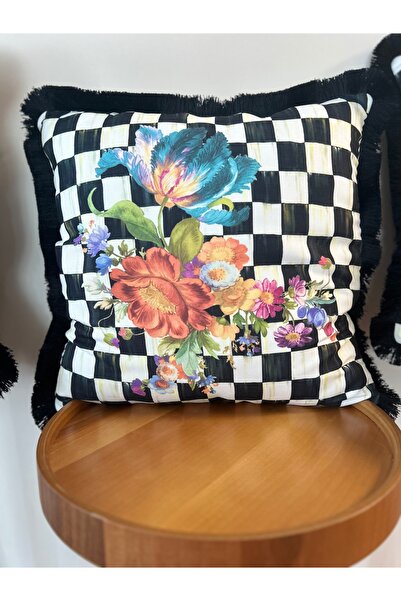 KEDİ Dama Tasseled Kirlent Kilifi