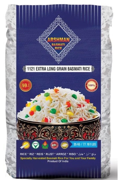 Meridian Arshman 1121 EXTRA LONG GRAIN BASMATI RICE 35 kg