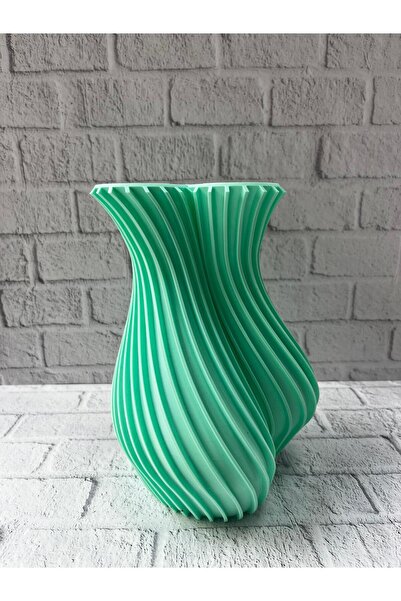 Lisinya مزهرية على شكل قلب باللون الفيروزي -