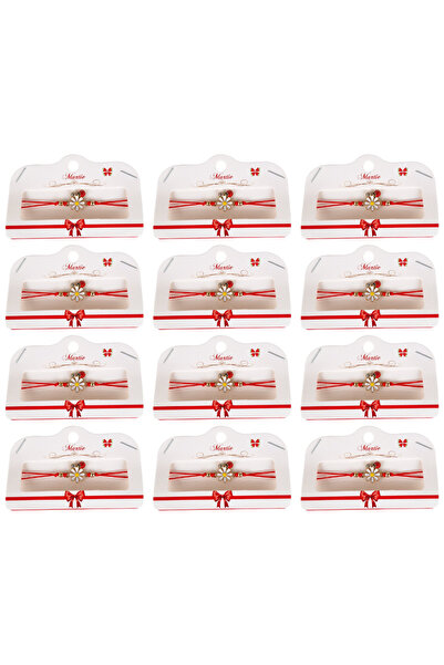 HYVESTO Set 12 Martisoare Bratari Margareta cu Buburuza Norocoasa, Design Flo...