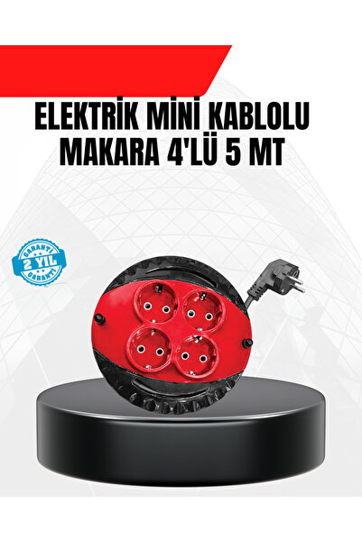 Lisinya 4-Socket Reel with 5-Meter Cable for Home and Office Use -