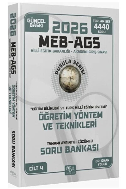CBA Akademi CBA Yayınları 2026 MEB-AGS Eğitim Bilimleri Öğretim Yöntem ve Tek...