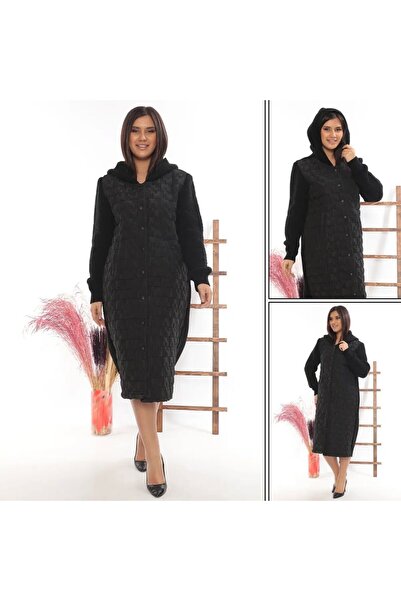 Cannes Women's Gray Knitted Detailed Standard Fit Knitwear Coat