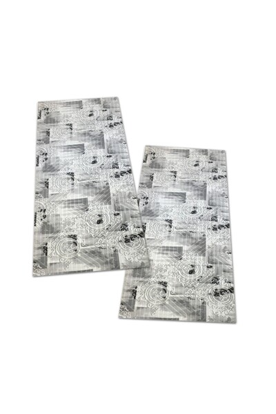 OEM Set of 2 Acoustic Anti-Slip Rugs, Embossed, Grey, 60 x 120 / 60 x 120