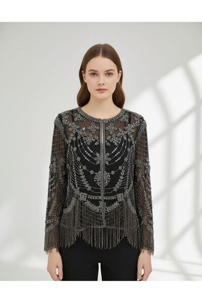 Rabiossa Women's Evening Dress Jacket with Hand Embroidery