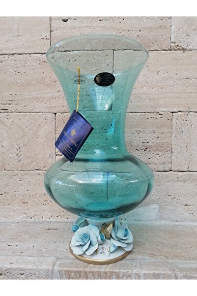 Kentdekor WHİTE CRYSTAL MURANO VAZO