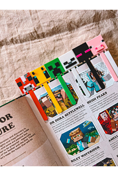 NorthEdge3D Minecraft Karakterli 3D Kitap Ayracı 6'lı Set