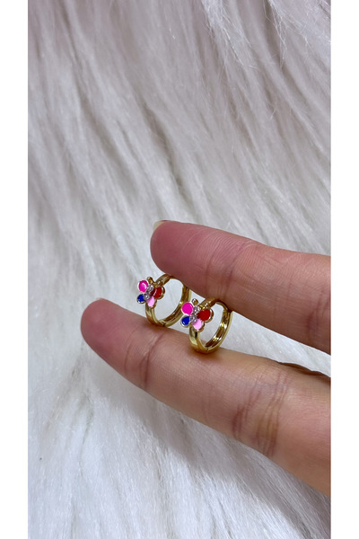 iky aksesuar Kelebekli Çocuk Çelik Küpe