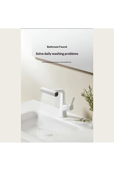 iron candy 3-Mode Waterfall Faucet Hot&Cold Mixer Luxury Bathroom Tap G1/2