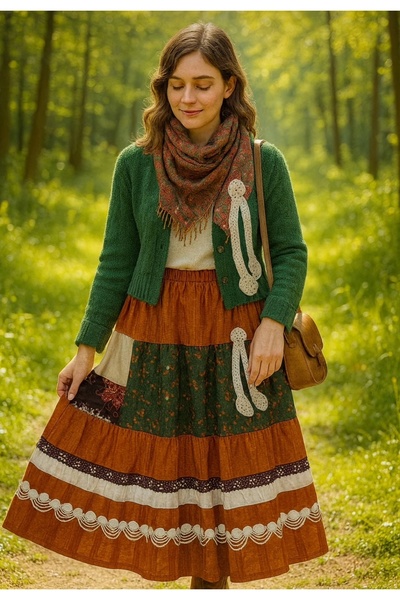 Entarim Özel Tasarımlar Entarim özel tasarım bohem etnik, etek , astarlı