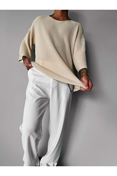 elkumoda Men's Premium Oversized Knitwear Knitted T-Shirt Relaxed Fit Summer ...