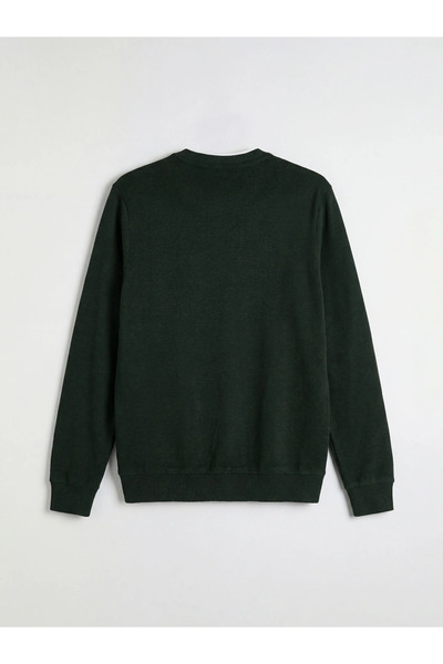 LC Waikiki Lcwaikiki Classic Green Crew Neck Men's Sweatshirt