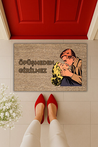 Dormot Yüksek Kaliteli Modern Dijital Baskı - Öpüşmeden Girilmz emalı 70x45cm...