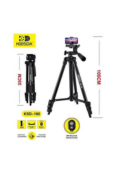 Generic Koosda KSD-180 Aluminum Tripod for Camera & Smartphone
