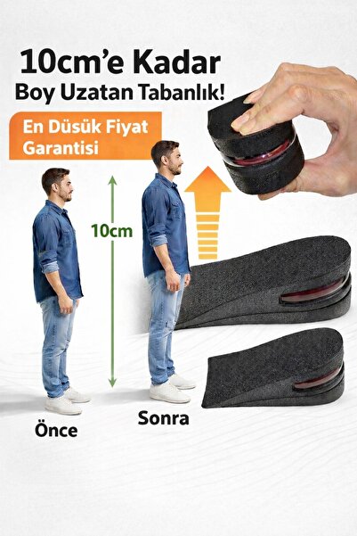 poswicon Günlük Kullanım İçin 5 Cm Gizli Boy Uzatıcı Tabanlık | Kaymaz Hava Y...