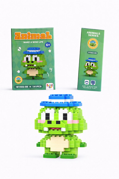 FUNNIGO Şapkalı Timsah Model Karakter Figürü 3D Yapı Oyuncakları 141 Parça