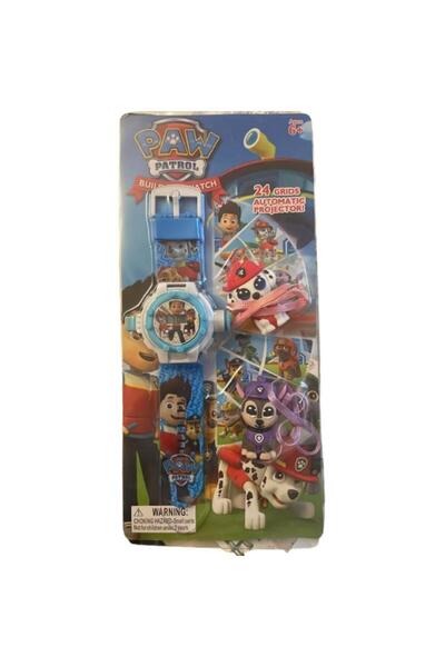 PAW PATROL Ceas pentru copii cu proiector și 2 brelocuri cu personajele prefe...