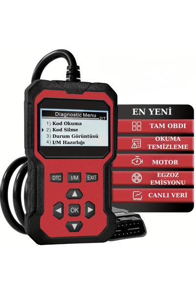 MultiZone OBD2 Arıza Tespit Cihazı Hata Okuma Silme Motor Arıza Lambası Söndürme