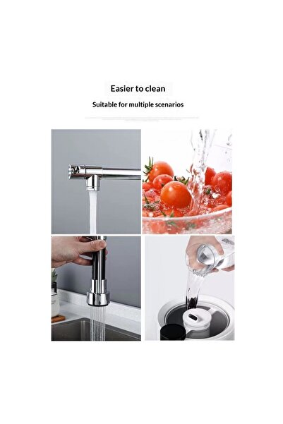 iron candy صنبور مطبخ سبرينغ قابل للسحب مع بخاخ 360 درجة، ذو ذراع واحد للماء ...