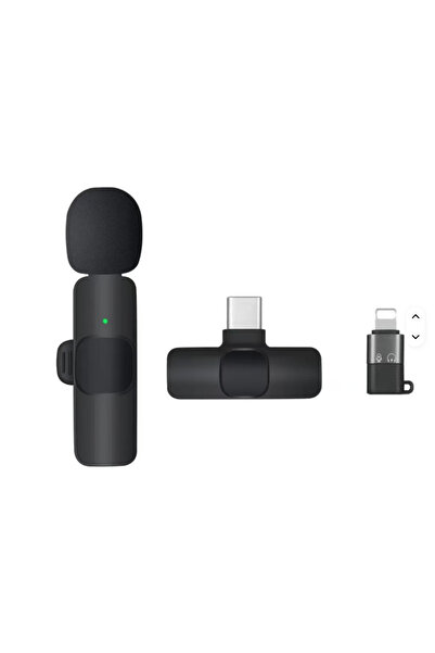 cyke Microfon Lavalier Wireless K8 Mini, Anulare Zgomot, Plug & Play, Vloggin...