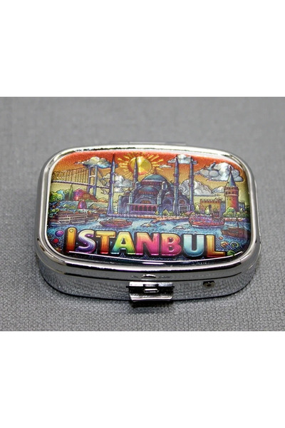 Fırsatkolik Istanbul themed medicine box keychain alk4371