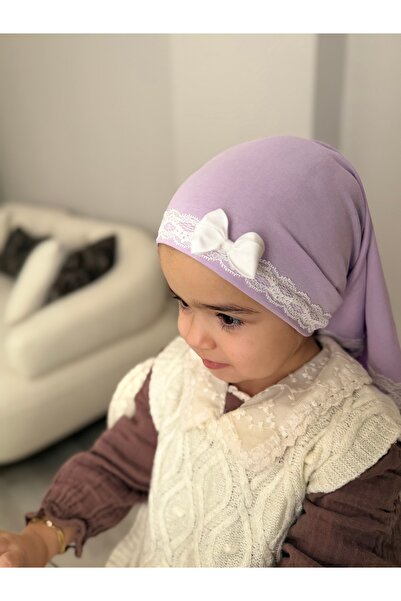 Nur Baby غطاء صلاة للفتيات الصغيرات من سيبيان، قبعة تدريبية باللون الأرجواني