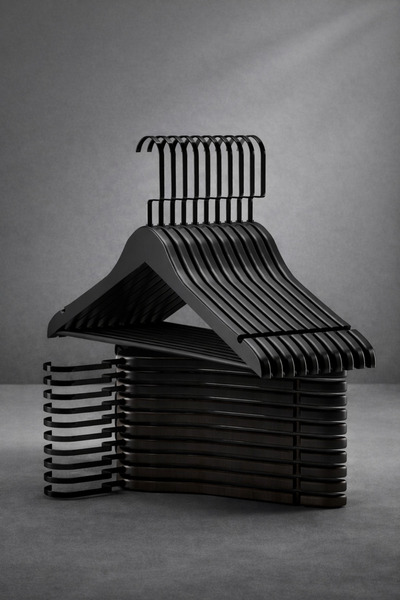 Onouqo 24’lü Ahşap Elbise Askı Seti – Premium Kalite – Gömlek, Pantolon ve Et...