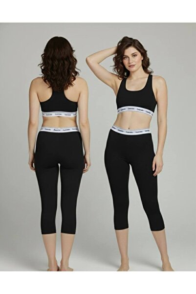 Büyük Beden Yüksek Bel Büstiyer Ve Taytlı Spor Takımı