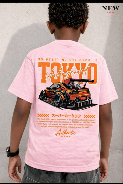 New Shine Παιδικό μπλουζάκι unisex με στάμπα Τόκιο