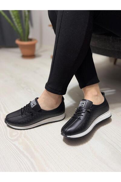 Çizmeli Kedi Women's Rubber Laced Orthopedic Special Production Sole Ballerin...