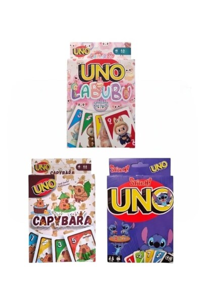 Oyunsal مجموعة بطاقات لعب كابيبارا أونو + ستيتش أونو + لابوبو أونو مكونة من 3...