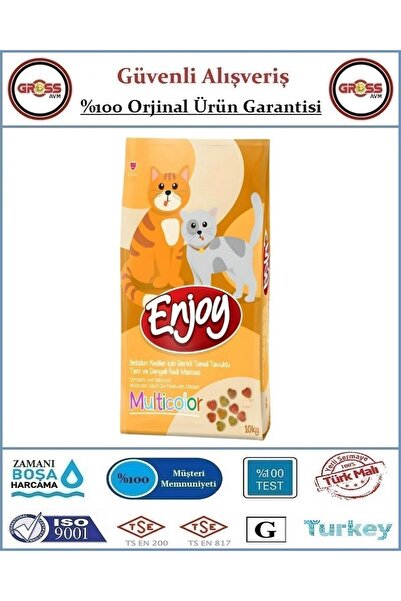 Enjoy Multi Color Tavuklu Yetişkin Kedi Maması - 10KG