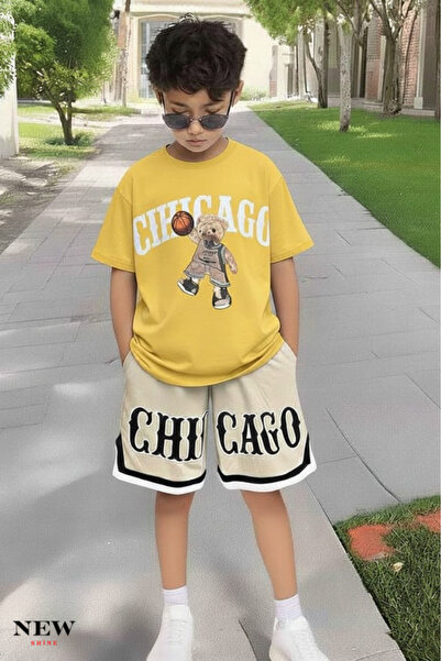 New Shine CHICAGO AYI CU IMPRIMEU UNISEX PENTRU COPII tricou