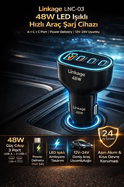 Linkage LNC-03 48W Araç İçi Şarj Aleti