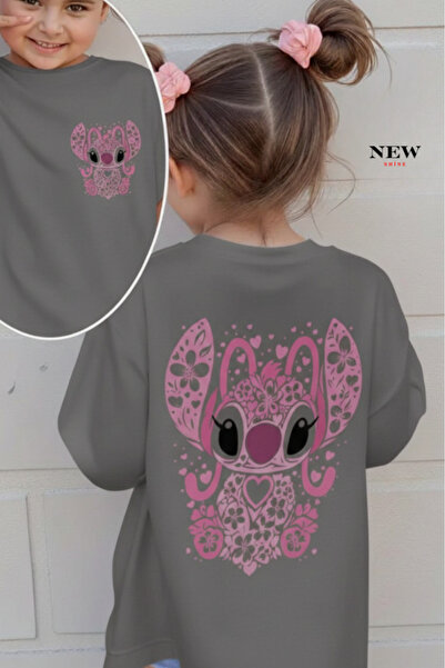 New Shine تي شيرت مطبوع عليه ستيتش للأطفال من الجنسين