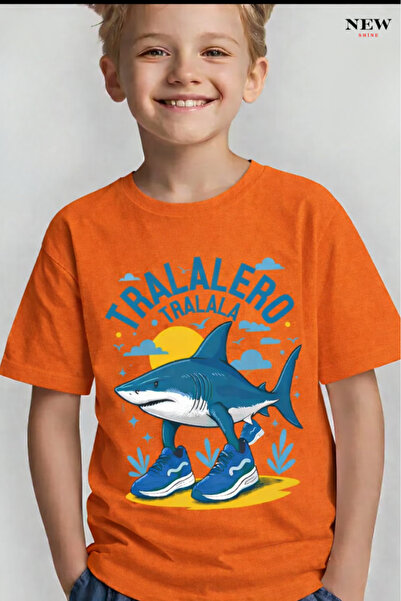 New Shine Παιδικό μπλουζάκι unisex με στάμπα ψαριών