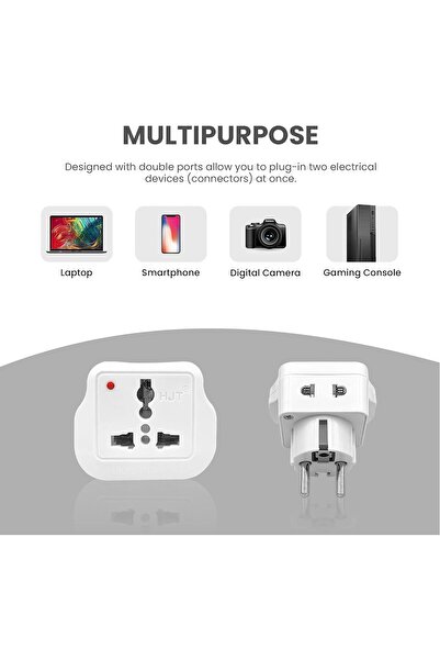 ECVV [2 Pack] Travel Adapter for Saudi Arabia/US/UK/Japan/China/Australia Plu...