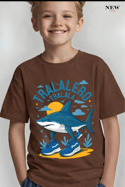 New Shine Imprimeu cu pește, unisex, pentru copii tricou