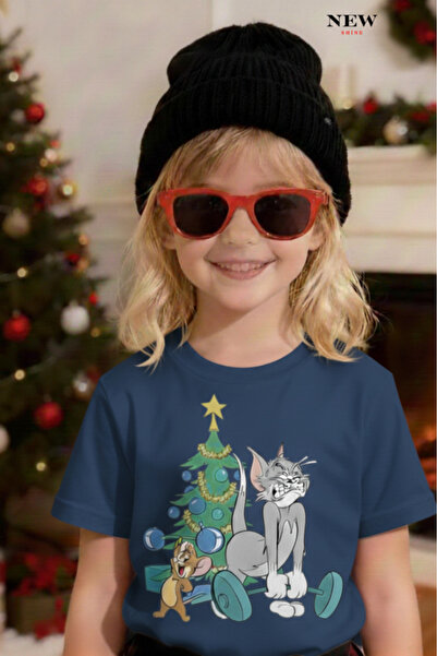 New Shine TOM ȘI JERRY IMPRIMAT UNISEX COPII tricou