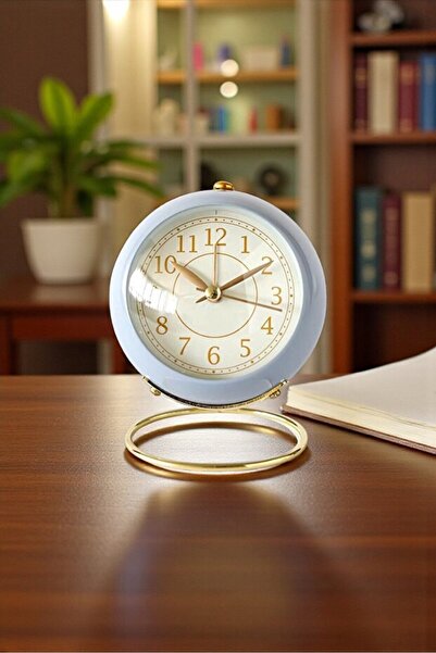 HEPBİMODA GOLD Retro Quartz Sessiz Ve Işıklı Masa Saati Pinterest Saat