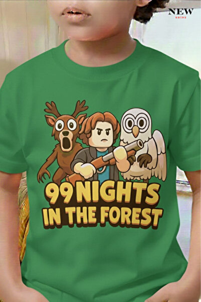 New Shine تي شيرت مطبوع عليه 99 NIGHTS للأطفال من الجنسين