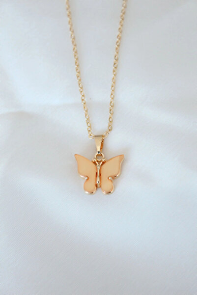 Epilons Bfs Gold Plated Yellow Color Pearlescent Necklace