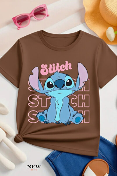 New Shine Παιδικό μπλουζάκι unisex με στάμπα Stitch