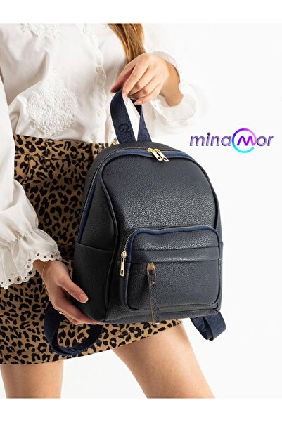 Minamor حقيبة ظهر نسائية من الجلد الصناعي