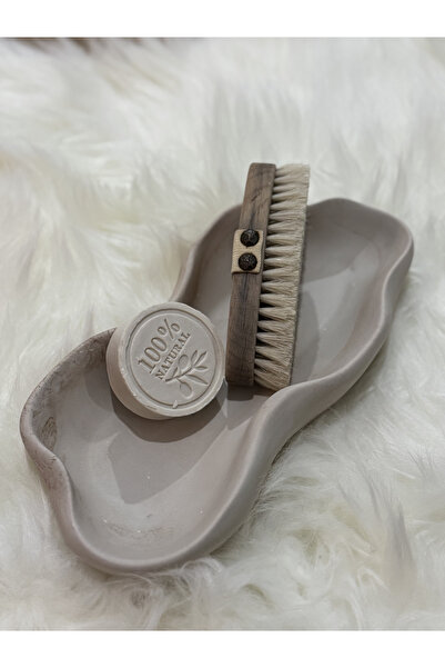 Lethe Design Düzensiz Bej Traverten Desenli Dekoratif Kase/Tepsi Organizer, S...