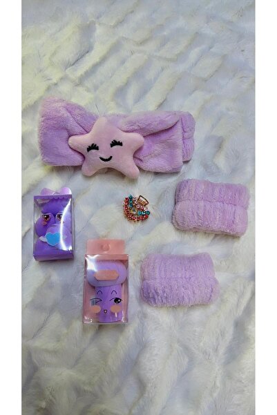 JHTshop Soft Hair Band and Wristband for Makeup Application, 6 Pieces